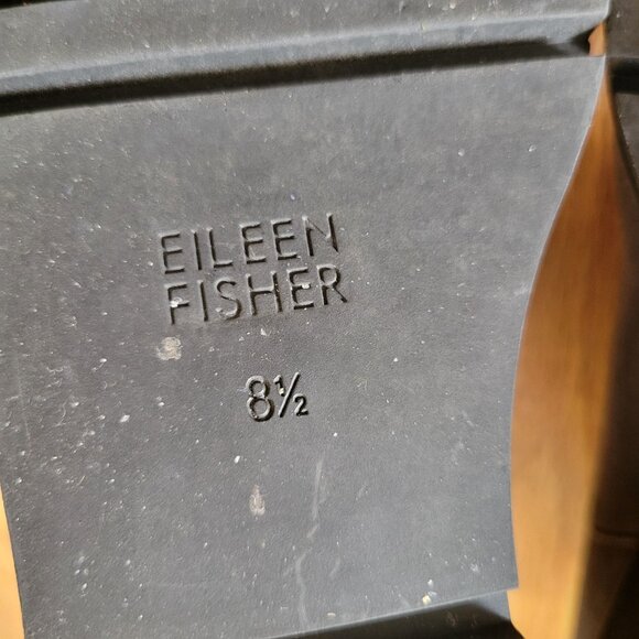 Eileen‎ Fisher Taupe Leather Suede Wedge Ankle Boots Zipper 8.5 ALTO - Picture 3 of 10